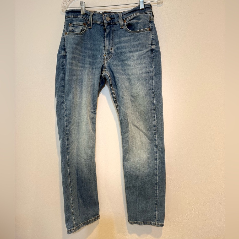 Levi's 514 Mens 29x30 Straight Leg Jeans Stonewash Blue Denim Pants 1286 Classic